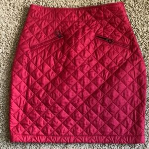 United Colors of Benetton Red quilted skirt Italian sz 44 (us 8) mini